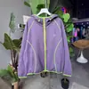 Chaqueta Cardigan con Capucha Estilo Montaña Reflectante 3m Primavera/Verano para Pareja con Color Contrastante y Costuras Visibles 11200