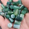 Cuentas de barril de calcedonia verde hielo, cuentas sueltas de jade, ágata verde, tubo recto, columna recta, cilindro recto, Passepartout, accesorios de joyería, cuentas