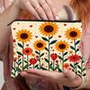 Bolsa Cosmética de Girasol Transfronteriza 2025 Multifuncional para Mujer, Bolsa Cuadrada Pequeña de Gran Capacidad, Bolsa Portátil para Artículos Pequeños, Bolsa de Aseo