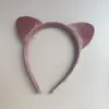 Haiyue Nuevo Terciopelo Dorado Estampado de Leopardo Orejas de Gato Lindas Diadema Cara Dulce Lavado de Cabello Pasador Diadema Linda Accesorios para la Cabeza