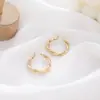 Arete Retorcido Tejido Cruzado Aretes Simples de Nicho Estilo Fresco para Mujer Corea del Sur Aretes Elegantes Aretes Distintivos Versátiles