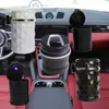 Cinzeiro de carro com tampa, tampa basculante automática, modelo 4S de alta qualidade para homens, com luz, anti-espalhamento de cinzas, cinzeiro de perfil baixo em liga de alumínio