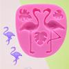 Molde de Silicone Folha de Monstera Flamingo Fondant DIY Decoração de Bolo Folha Ferramentas de Confeitaria