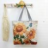 Estilo étnico lona saco grande de lado único jacquard bordado elefante bolsa bolsa de ombro versátil animal padrão bolsa das mulheres