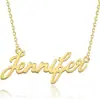Venta Caliente Acero Inoxidable 304 Carta de Amor Reemplazable Collar para Clavícula Colgante para Mujer Regalo DIY Día de San Valentín Oro 18K