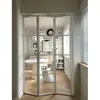 Puerta plegable extremadamente estrecha de venta caliente transfronteriza, aleación de aluminio de comercio exterior, puerta de vidrio minimalista, cocina, sala de estar, balcón, puerta corrediza, personalización