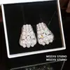 ¡Lágrimas de Sirena Aurora! Aretes Cuadrados de Circonita y Perla, Aretes de Lujo Ligero de Gama Alta, Aretes de Moda para Mujer