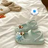 Apariencia ImpresionanteDopamina DIY Zapatillas Lindas de Punta Cerrada EVA Transpirables Ligeras Zuecos de Verano para Mujer Tendencia Ins