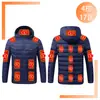 Chaqueta acolchada de algodón con cuatro zonas de control inteligentes transfronterizas 23 carga calefacción ajuste de temperatura de tres velocidades de invierno chaquetas cálidas acolchadas de algodón chaquetas para hombres y mujeres