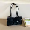 Otoño/Invierno 2026 Nuevo Estilo Coreano Retro Nicho Con Cordones Bolso de Hombro Único Debajo del Brazo Bolso de Mano Versátil para Viaje Bolso Tote para Mujer