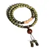 Pulseira Autêntica de Sândalo Verde Argentino Cinco Elementos, Pulseira de Sândalo Estilo Cultural Inspirado no Zen, Venda Direta do Fabricante, Versão para Casal