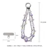 Cadena para Teléfono Móvil Super Flash Original Linda Cadena Colgante para Teléfono Móvil de Cristal Doble Capa Cordón para Teléfono Móvil con Cuentas Cielo Estrellado de Alto Grado para Mujeres