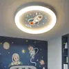 Luz para Quarto Infantil Meninos Astronauta Teto Quarto Proteção Olhos Foguete Desenho Animado Espectro Completo Inteligente Menina Lâmpadas