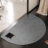 Alfombrilla de Suelo de Goma Huitu Tejida con Forma de Abanico Semicircular Estampada Alfombrilla para el Pie de Baño Estudio Sala de Estar Antideslizante Absorbente de Agua