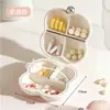 Caja dispensadora de medicamentos estilo malvavisco, pastillero, organizador de pastillas semanal de 7 días, caja de pastillas pequeña portátil estilo crema, caja de medicamentos para viajes