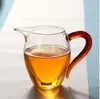 Atacado do Fabricante Copos de Vidro Borossilicato Personalizados de Feira para Uso Doméstico, Copos de Água Kung Fu com Alças Laterais, Copos de Feira Coloridos para Separação de Chá e Água
