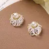Estilo Creativo Literario para Viajeros Perlas de Arroz Cuentas Flor Pequeña DIY Fresco Pequeño Versátil Aretes Aretes Joyería para Mujeres Accesorios