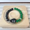 Pulsera de Ágata Obsidiana de Venta Caliente Colgante de León Temperamento de Alto Sentimiento Regalo para Novio Joyería para Parejas