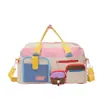 Bolsa Deportiva para Gimnasio para Mujer 2026 con Diseño de Bloques de Color, Compartimento para Zapatos, Gran Capacidad, de Mano, Bolsa de Equipaje para Exteriores para Yoga y Entrenamiento