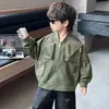 Q235 Chaqueta Nueva Estilo Primavera y Otoño para Niños Ropa de Trabajo Fresca y Guapa para Niños Ropa de Otoño de Moda para Bebés Top