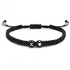 Amazon Nuevo Cuadrado 26 Iniciales Pulsera de Cuerda Tejida Nicho ins Corazón Pulsera de Pareja Pulsera Pulsera de Cuerda Joyería