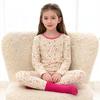Conjunto de Ropa Interior Térmica de Algodón Grueso Clase A Otoño e Invierno para Niñas y Niños, Conjunto de Pijama para el Hogar sin Costuras