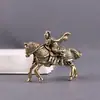 Latón Puro Mulan, la Heroína Que Reemplazó a su Padre en el Ejército, Objetos Antiguos Sólidos Retro para Decorar Artesanías de Escritorio Adornos