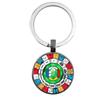 Comércio exterior novos acessórios Mandala Gema do Tempo chaveiro pingente cristal vidro chaveiro joias europeias e americanas