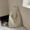 Bolsa de Hombro de Verano Fina de Cuadros Dulces Perezosa de Estilo Coreano Ins Nueva Bolsa de Compras Bolso Chaleco Casual para Viajero Bolso de Mujer