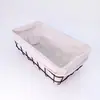 Cesta de Almacenamiento de Hierro Retro Marco de Hierro para Escritorio Cesta de Almacenamiento de Libros y Snacks para el Hogar Cesta de Almacenamiento de Comestibles y Artículos Varios Transfronterizo