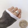 Exquisito Anillo Cuadrado Elástico Hecho a Mano para Mujer, Estilo Minimalista Fresco, Perla de Imitación de Lujo Ligero, Popular Modelo Nuevo, Moda Dulce y Fresca