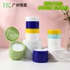 En Stock 50g 80g 100g Caja de Polvo Dental con Tapa Abatible Tarro Blanco Crema con Cuchara, Tarro Desmaquillante, Tarro Dispensador de Crema Facial de Boca Ancha