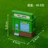 Cabine de correios retro criativa em miniatura para paisagem DIY casa de bonecas acessórios de decoração para casa ornamento de mesa de escritório