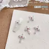 Nueva Joyería para Uñas Cruzadas Estilo Popular de Celebridad de Internet Joyería de Aleación DIY Diamante Rosa Joyería para Uñas Estilo Retro