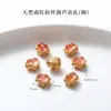 Alta Retención de Color Chapado en Cobre 24K Oro Real Accesorios de Ágata Roja Piezas para Joyería DIY Calabaza de Loto Productos Semi-Terminados Venta Directa de Fábrica
