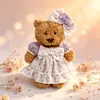 Apenas Roupas de Boneca28cm Urso Barcelona Roupas de Reposição para 30cm Saia de Chiffon com Laço de Bolinhas Coloridas Roupas para Boneca Urso