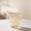 Copo de Água Colorido de Vidro Glacial, Copo de Cerveja Transparente de Luxo Leve, Copo de Suco, Copo de Café Simples Estilo Ins