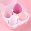 Maquillaje de belleza, huevos, no come polvo, caja de almacenamiento suave, juego de borlas para polvos, esponja de maquillaje de doble uso húmeda y seca, fabricantes de huevos de maquillaje al por mayor