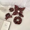 Elástico de Cabelo Marrom Maillard Café Moda Coreana Bolinhas Preenchido com Algodão Laço Gravata Laço Headband 2025 Novo Elástico de Cabelo Acessórios de Cabelo