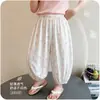 Pantalones Antimosquitos Estampados de Conejo para Niñas 2026 Nuevo Estilo Coreano Moda Verano Casual para Niños Pequeños