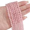 Piedra blanca natural de 6/8/10 mm con superficie de corte de color, cuentas redondas, accesorios de joyería hechos a mano. AliExpress
