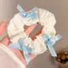 Pañuelo Cuadrado a Cuadros Estilo Coreano para el Cabello, Goma Elástica Estilo Perezoso, Cuerda para Moño de Gama Alta, Goma para el Cabello Dulce