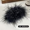 Pinza para el cabello de plumas estilo coreano estilo Ins de alta calidad para mujer, pinza de felpa para el cabello de avestruz para la parte posterior de la cabeza, pinza de tiburón de felpa, pinza para el cabello, pinza para el cabello