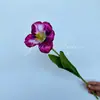 Tulipa aberta única flor artificial flor de casamento decoração de fotografia flor artificial decoração de casamento flor eterna atacado