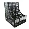 Suministros de oficina Fuqiang 618 estantería de tres compartimentos A4 combinación de tres niveles organizador de datos estante de archivo de plástico de tres barras
