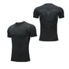Camiseta deportiva ajustada de manga corta para hombre y mujer, transpirable que absorbe el sudor de secado rápido para gimnasio y running, capa base de alta elasticidad para baloncesto