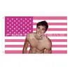 90x150 Soporte para Ventilador Tela de Fondo Divertida Una Pieza Personalizada Bandera Rosa Americana Decoración Interior Exterior Banner