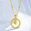 Anillo de Möbius, collar de amor para mujer, colgante de oro de verano, diseño de nicho, cadena de clavícula de alta calidad, regalo para novia.