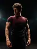 Ropa Deportiva de Fitness para Hombre 2025 de Manga Corta, Secado Rápido, Body