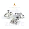 Conector Rápido de Torção Pneumático de Quatro Vias Px de Cobre Niquelado Conector de Tubo de Ar Cruzado de Alta Pressão com Travamento Fêmea Pza4/6/8Mm/10/12